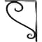 Ekena Millwork Edwards Wrought Iron Bracket, (Triple center brace), Antiqued Pewter 2"W x 7 1/2"D x 10"H BKTM02X07X10TEDAPW - alternate 5